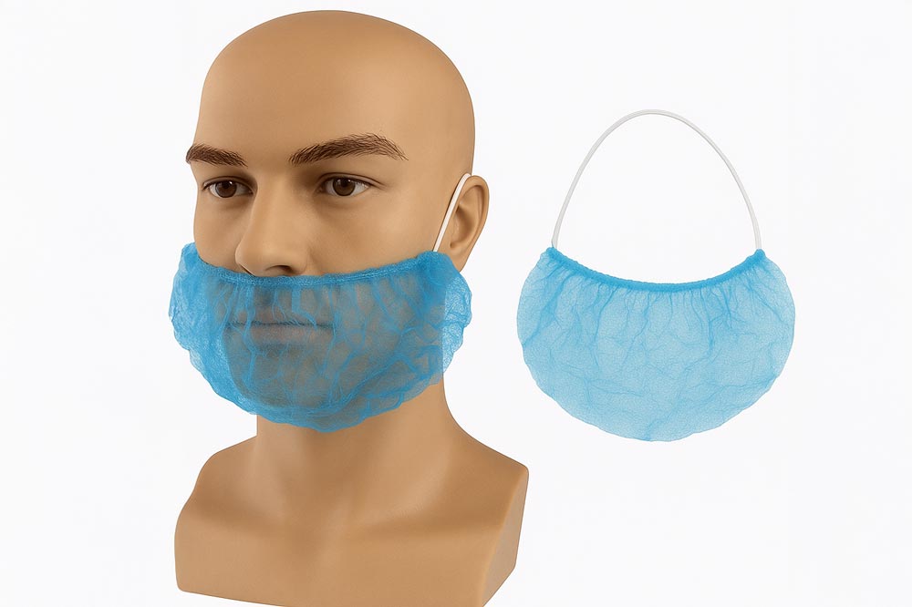 Skäggskydd för restauranger i blått